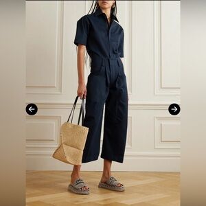 Rivet Utility Cotton Canvas Herringbone Jumpsuit